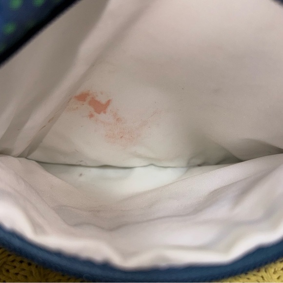 LeSportsac travel Classic polka dot 3-Zip Crossbody Bag green and dark blue - Picture 9 of 10